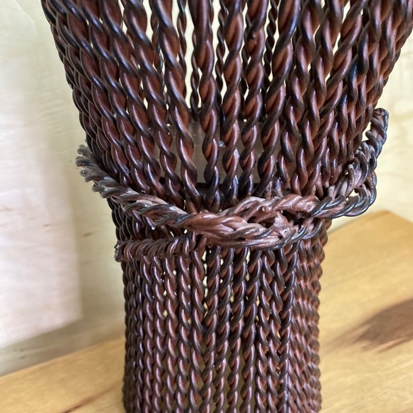 Iron Metal Candle Holder Wheat Bundle Western Farm Decor Heavy Duty - Picture 2 of 8